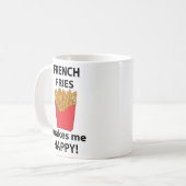 friet maakt me blij friet koffiemok (Voorkant links)