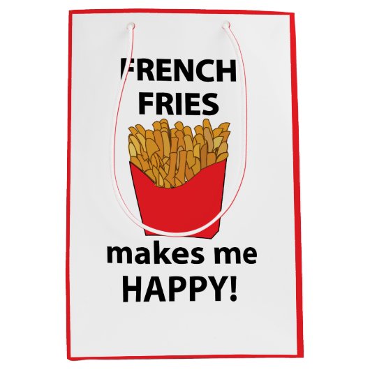 friet maakt me blij friet medium cadeauzakje (Voorkant)