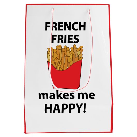 friet maakt me blij friet medium cadeauzakje (Achterkant)