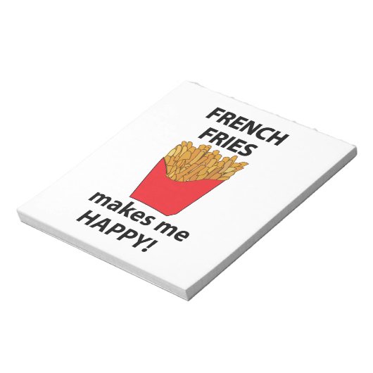 friet maakt me blij friet notitieblok (Linkerzijde)