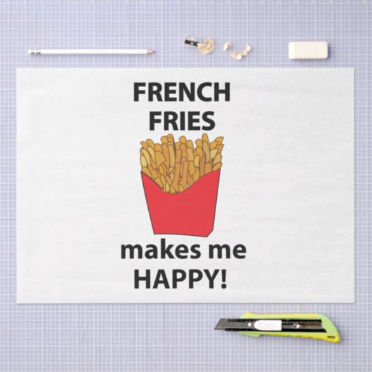 friet maakt me blij friet tissuepapier (Craft)