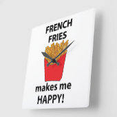 friet maakt me blij friet vierkante klok (Hoek)