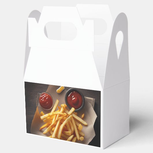 Friet met worst lekkere hapjes bedankdoosjes (Geopend)