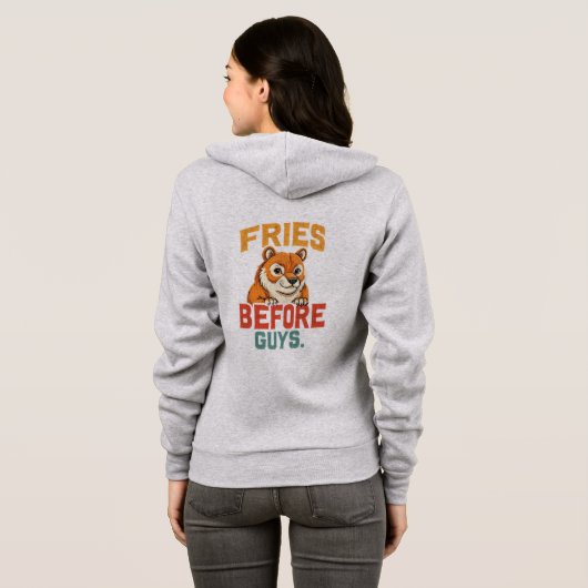 "Friet voor jongens" Hoodie (Achterkant volledig)