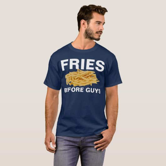 friet voor jongens t-shirt (Voorkant volledig)