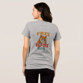 "Friet voor jongens" Tri-Blend Shirt (Achterkant volledig)