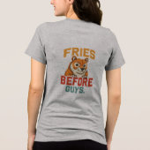 "Friet voor jongens" Tri-Blend Shirt (Achterkant)