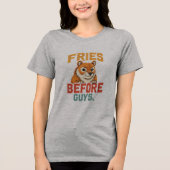 "Friet voor jongens" Tri-Blend Shirt (Voorkant)