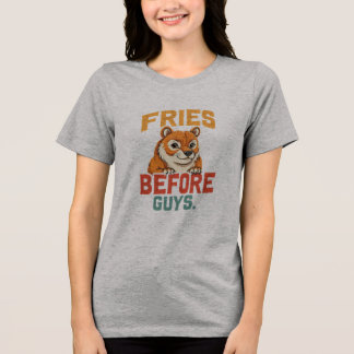 "Friet voor jongens" Tri-Blend Shirt