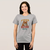 "Friet voor jongens" Tri-Blend Shirt (Voorkant volledig)