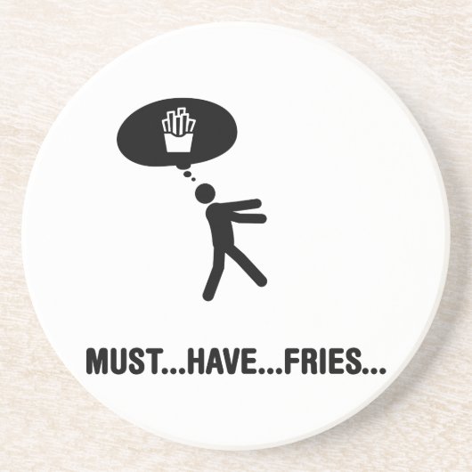 friet zandsteen onderzetter (Voorkant)