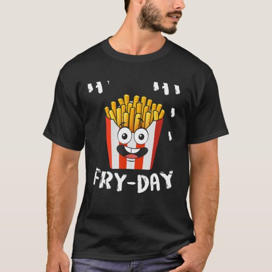 frieten vrijdag vrijdag elke dag friet lover gi t-shirt (Voorkant)