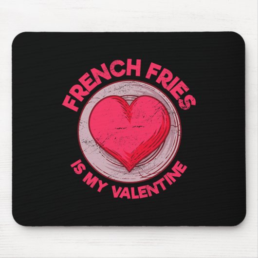 Frieten zijn mijn Valentijn vinger chips grappig Muismat (Voorkant)