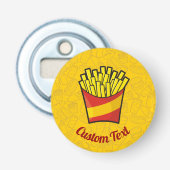 Frietjes Flesopener Button Flesopener (Voorkant)