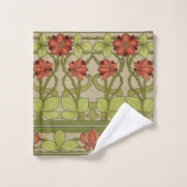 Frieze Border Art Nouveau Floral Bad Handdoek (Wasdoekje)