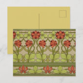Frieze Border Art Nouveau Floral Briefkaart (Voorkant / Achterkant)