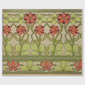 Frieze Border Art Nouveau Floral Cadeaupapier (Vlak)