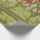 Frieze Border Art Nouveau Floral Cadeaupapier (Hoek)