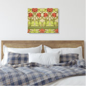 Frieze Border Art Nouveau Floral Canvas Afdruk (Insitu (Slaapkamer))