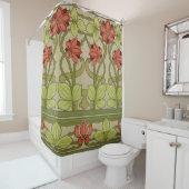 Frieze Border Art Nouveau Floral Douchegordijn (In situ)