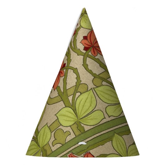 Frieze Border Art Nouveau Floral Feesthoedjes (Links)