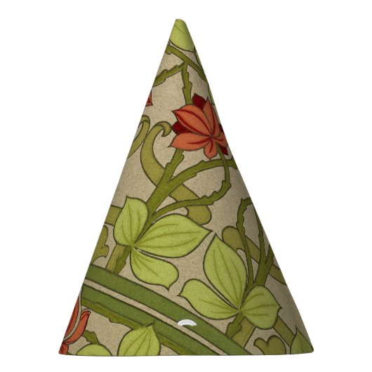 Frieze Border Art Nouveau Floral Feesthoedjes (Rechts)