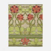 Frieze Border Art Nouveau Floral Fleece Deken (Voorkant)