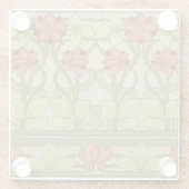 Frieze Border Art Nouveau Floral Glazen Onderzetter (Achterkant)
