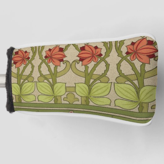 Frieze Border Art Nouveau Floral Golfheadcover (Voorkant)