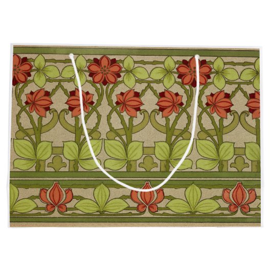 Frieze Border Art Nouveau Floral Groot Cadeauzakje (Achterkant)