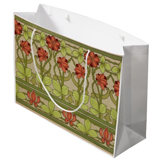 Frieze Border Art Nouveau Floral Groot Cadeauzakje (Achterkant Gekanteld)