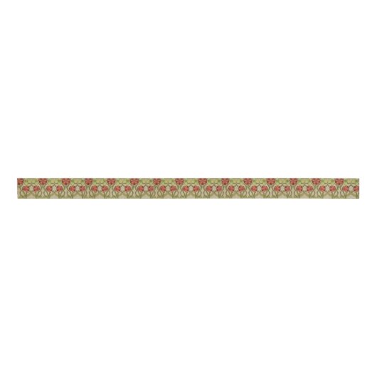Frieze Border Art Nouveau Floral Grosgrain Lint (Voorkant)