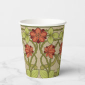 Frieze Border Art Nouveau Floral Papieren Bekers (Achterkant)