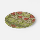 Frieze Border Art Nouveau Floral Papieren Bordje (Gekanteld)