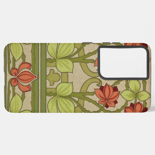 Frieze Border Art Nouveau Floral Samsung Galaxy Hoesje (Linkerkant)