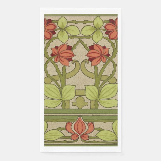 Frieze Border Art Nouveau Floral Servet (Voorkant)