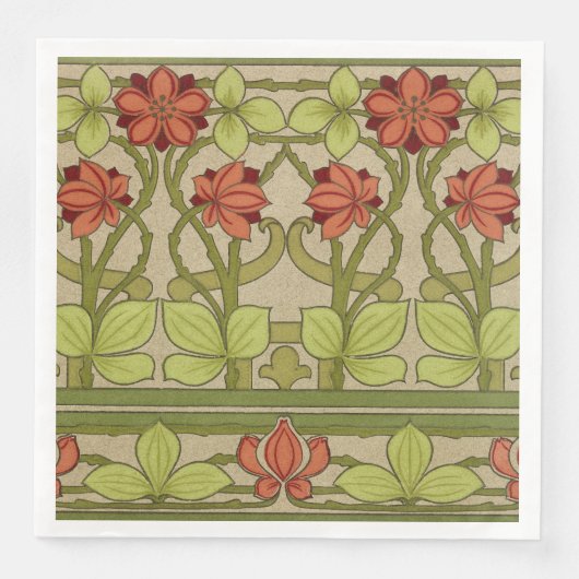 Frieze Border Art Nouveau Floral Servet (Voorkant)