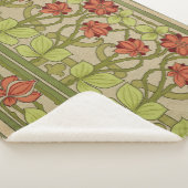 Frieze Border Art Nouveau Floral Sherpa Deken (3/4)