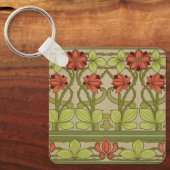 Frieze Border Art Nouveau Floral Sleutelhanger (Voorkant)
