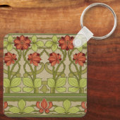 Frieze Border Art Nouveau Floral Sleutelhanger (Achterkant)