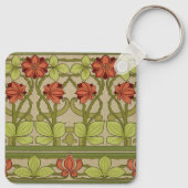 Frieze Border Art Nouveau Floral Sleutelhanger (Achterkant)