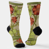 Frieze Border Art Nouveau Floral Sokken (Gebogen)