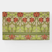 Frieze Border Art Nouveau Floral Spandoek (Horizontaal)