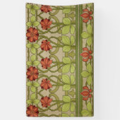 Frieze Border Art Nouveau Floral Spandoek (Verticaal)