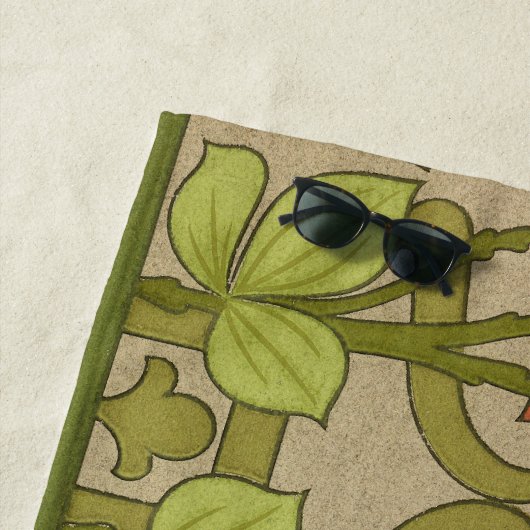 Frieze Border Art Nouveau Floral Strandlaken (In situ)