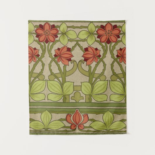 Frieze Border Art Nouveau Floral Wandkleed (Voorkant)