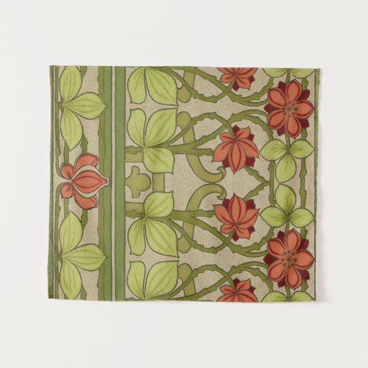 Frieze Border Art Nouveau Floral Wandkleed (Voorkant (horizontaal))