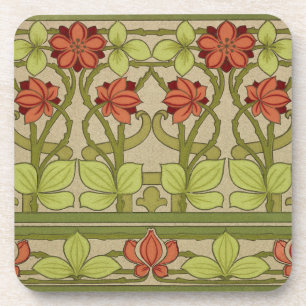 Frieze Border Art Nouveau Wallpaper Bier Onderzetter