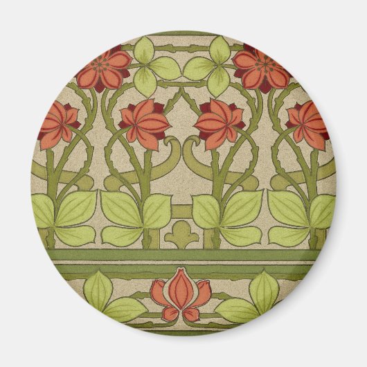 Frieze Border Art Nouveau Wallpaper Magneet (Voorkant)