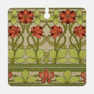 Frieze Border Art Nouveau Wallpaper Metalen Ornament